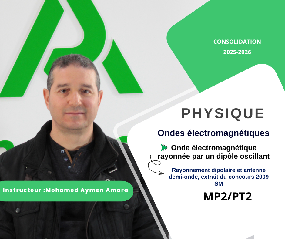 Rayonnement dipolaire et antenne demi-onde-extrait du concours 2009 SM